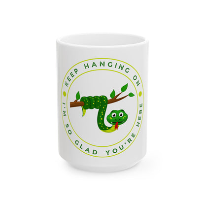 Keep Hanging On Snake // Ceramic Mug, (11oz, 15oz)