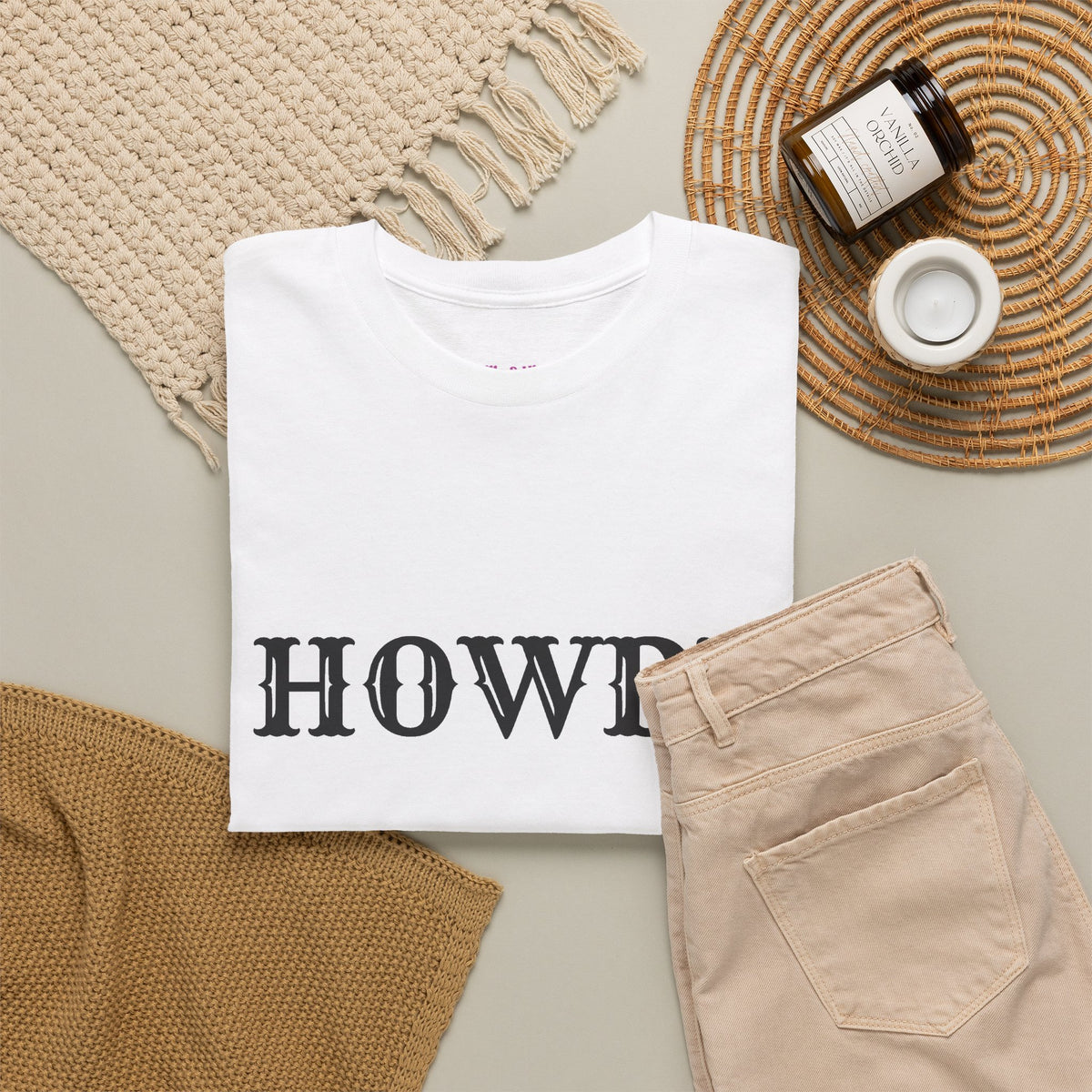 Howdy & Adios  // Unisex Heavy Cotton Tee - Casual Statement Shirt