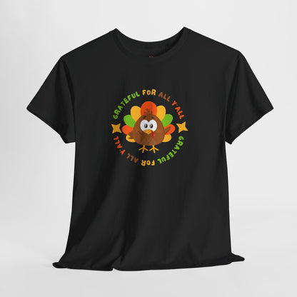 Grateful for All Y'all with Turkey // Unisex Jersey Short Sleeve Tee