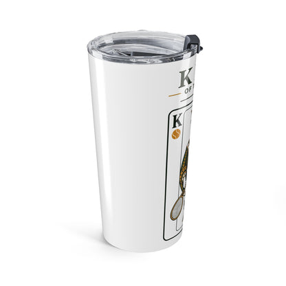 Tennis - King of the Court - Vintage Playing Card - Tumbler - 20oz Insulated Travel Cup