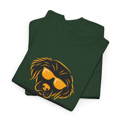 Golden Retriever with Sign //  Unisex Heavy Cotton Tee