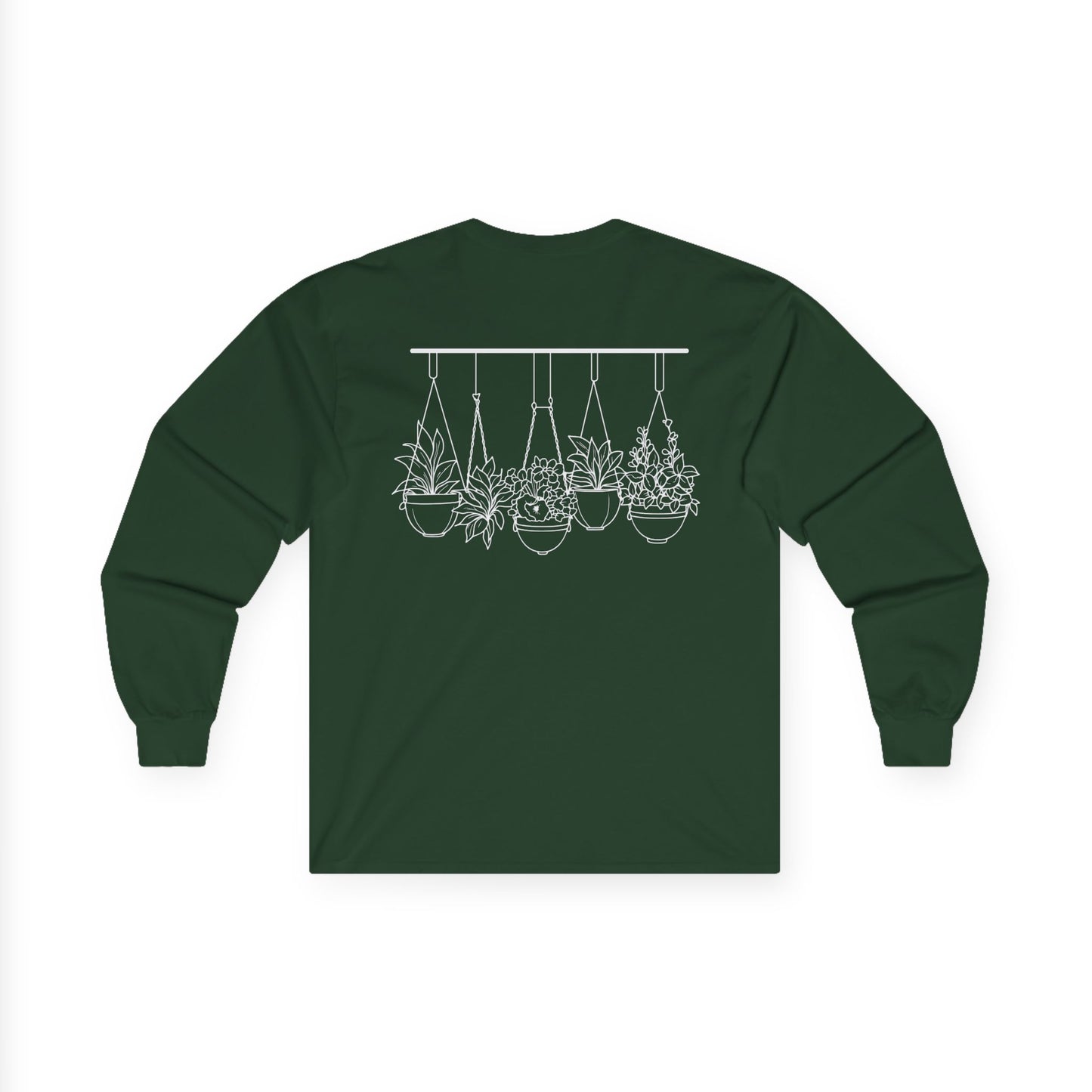 Hangin' With My Buds // Unisex Ultra Cotton Long Sleeve Tee - 'Happy Plants' Botanical Design