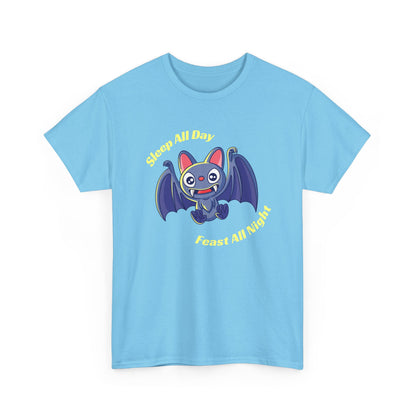Cute Bat Unisex Heavy Cotton Tee - Fun Graphic Tee, Halloween Costume Shirt, Gift for Kids, Animal Lover Tee, Everyday Casual Wear