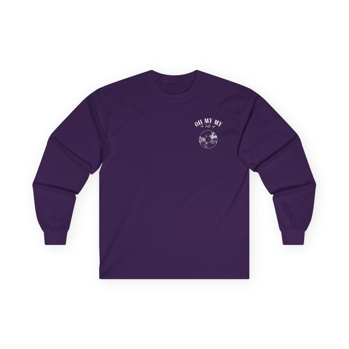 Oh My My - Pocket Placement // Unisex Long Sleeve Tee - Retro Vinyl Graphic