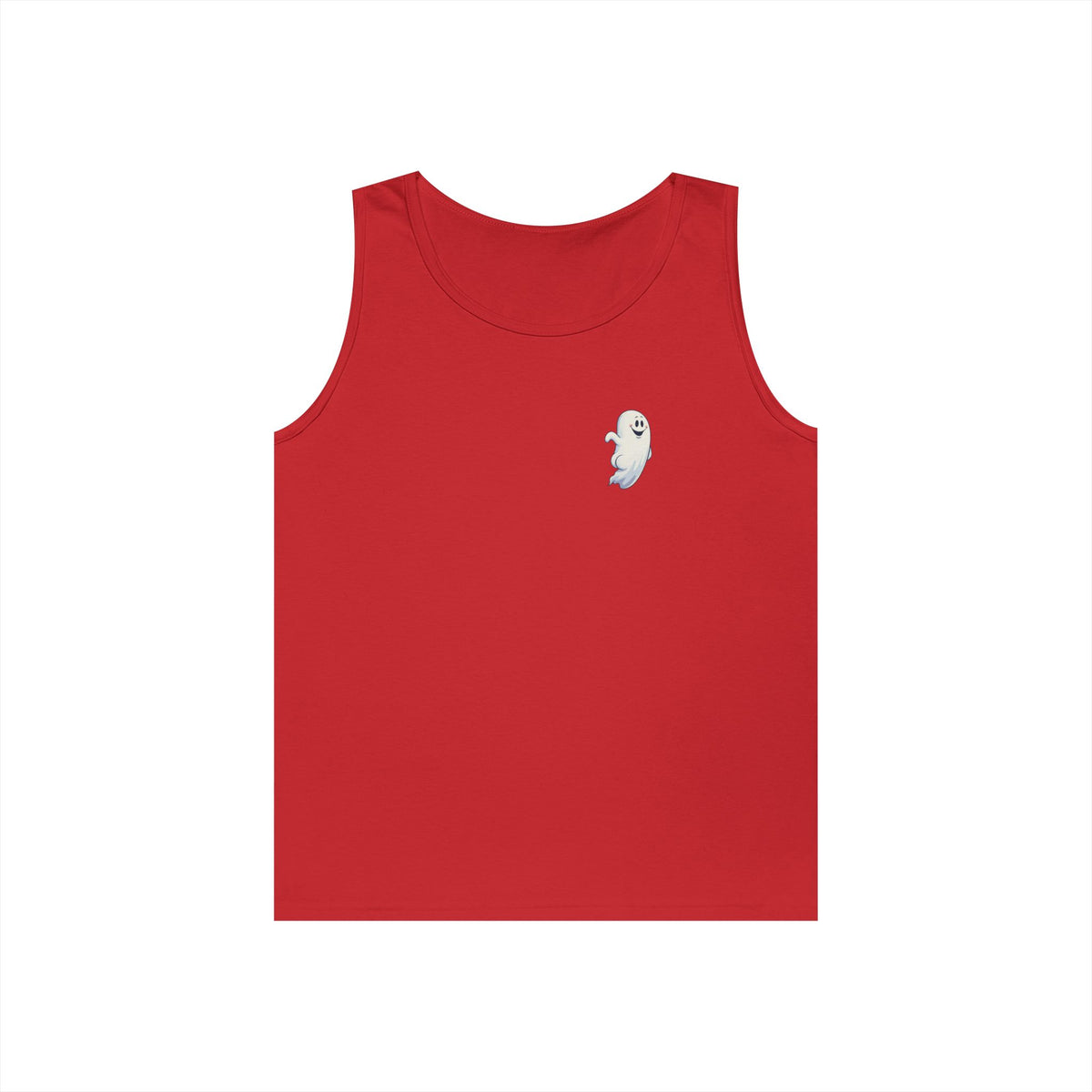 Power Bottom Autumn - White Ghost // Unisex Heavy Cotton Ghost Theme Tank Top - Fall Vibes