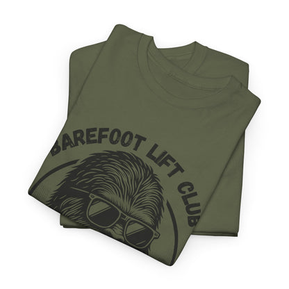 Bigfoot Founding Member of the Barefoot Lift Club // Unisex Heavy Cotton Tee - Founding Member Sasquatch Design