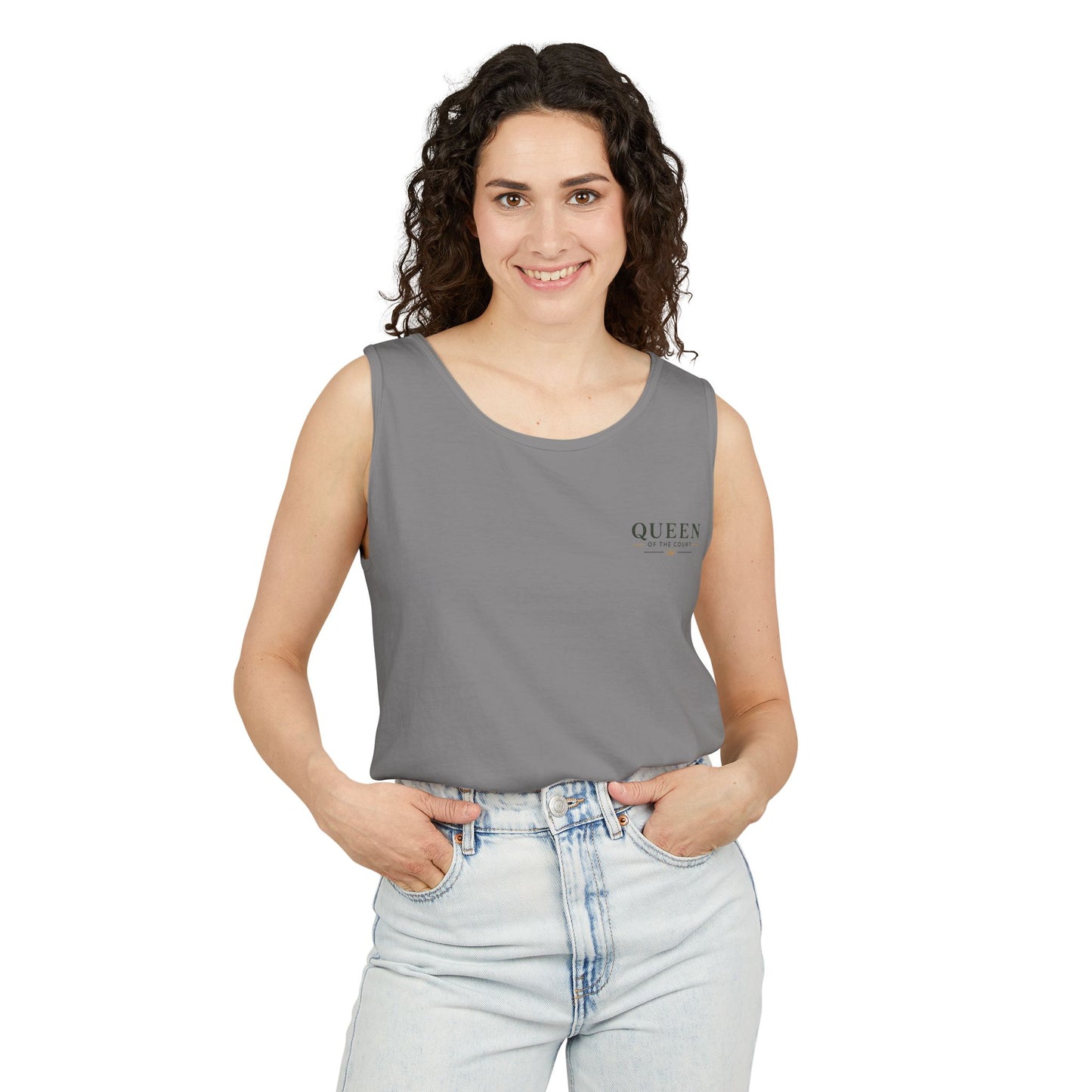 Pickleball - Queen of the Court - Vintage Playing Card - Tank Top — Graphic Tank