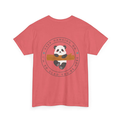 Keep Hangin' On - Panda // Unisex Heavy Cotton Tee -Vibes Graphic Shirt