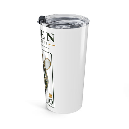 Tennis- Queen of the Court - Vintage Playing Card -  Tumbler - 20oz Insulated Travel Cup
