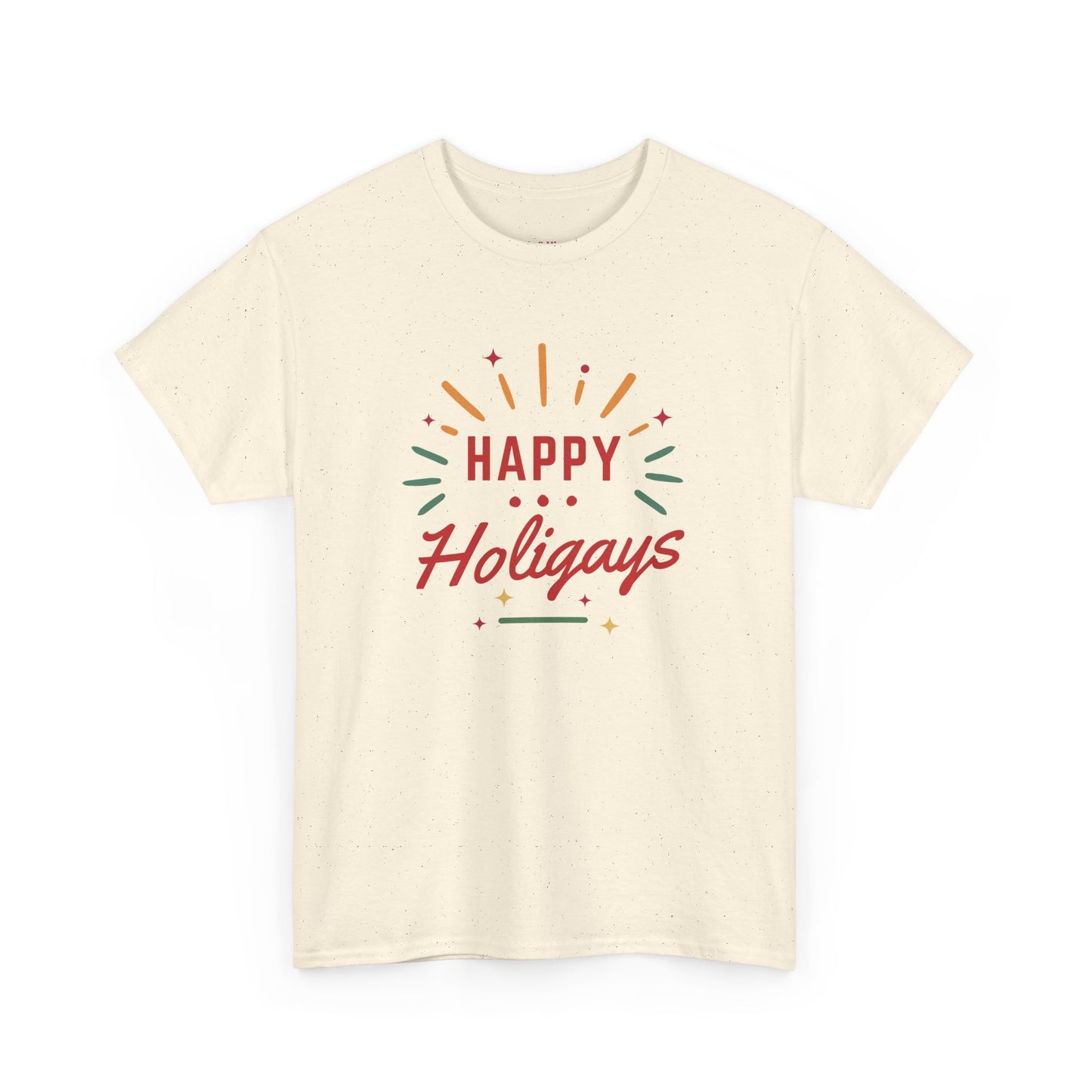Happy Holigays Simple Unisex Heavy Cotton Tee