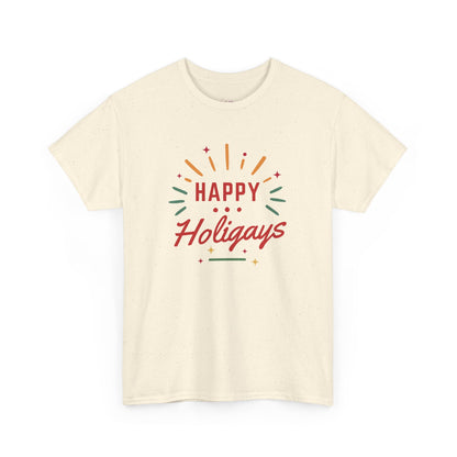 Happy Holigays Simple Unisex Heavy Cotton Tee