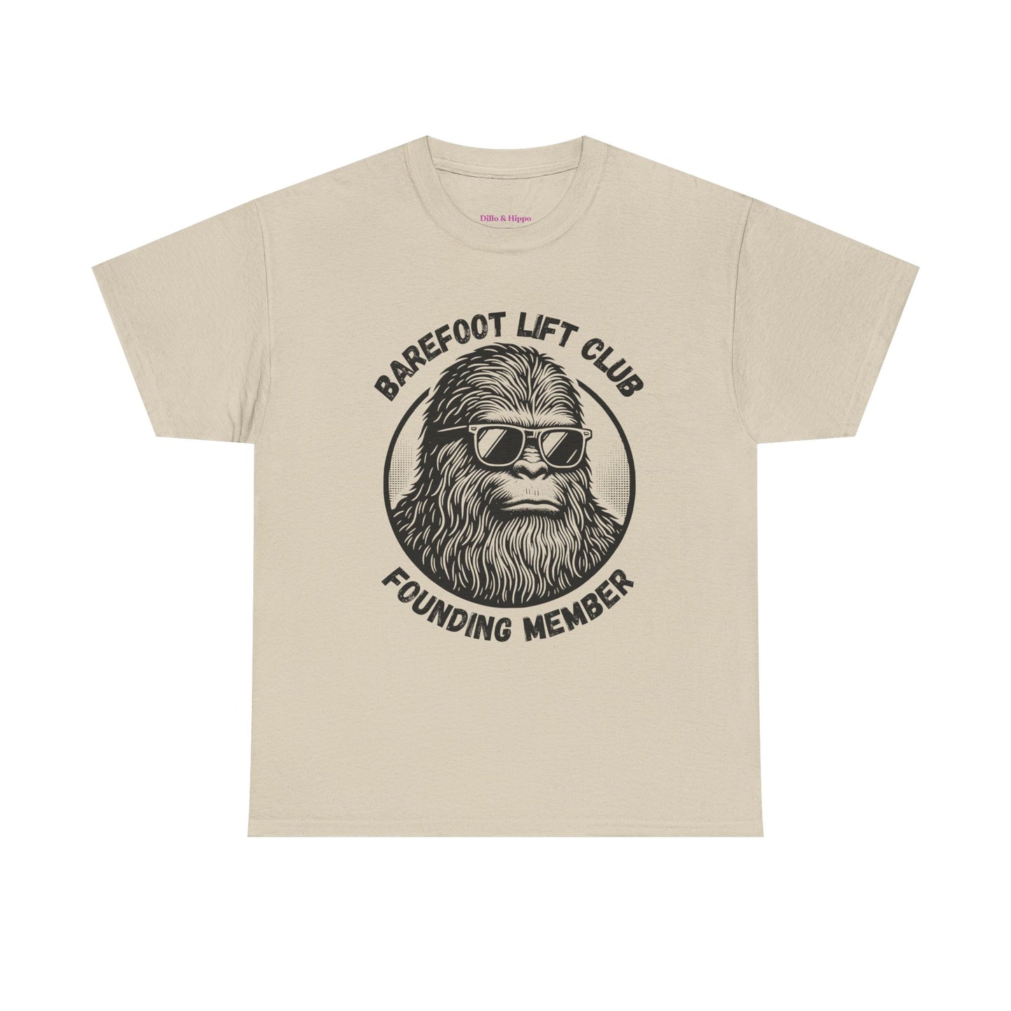 Bigfoot Founding Member of the Barefoot Lift Club // Unisex Heavy Cotton Tee - Founding Member Sasquatch Design