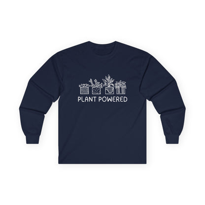 Plant Powered // Unisex Long Sleeve Tee - Eco-Friendly Plant Lovers Shirt