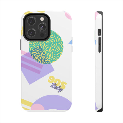 Pastel 90s Baby and Shapes // iPhone Case