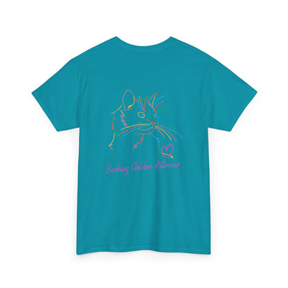 Black Cat Seeking My Golden Retriever // Unisex Heavy Cotton Tee - Relationship Dynamics