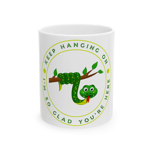 Keep Hanging On Snake // Ceramic Mug, (11oz, 15oz)
