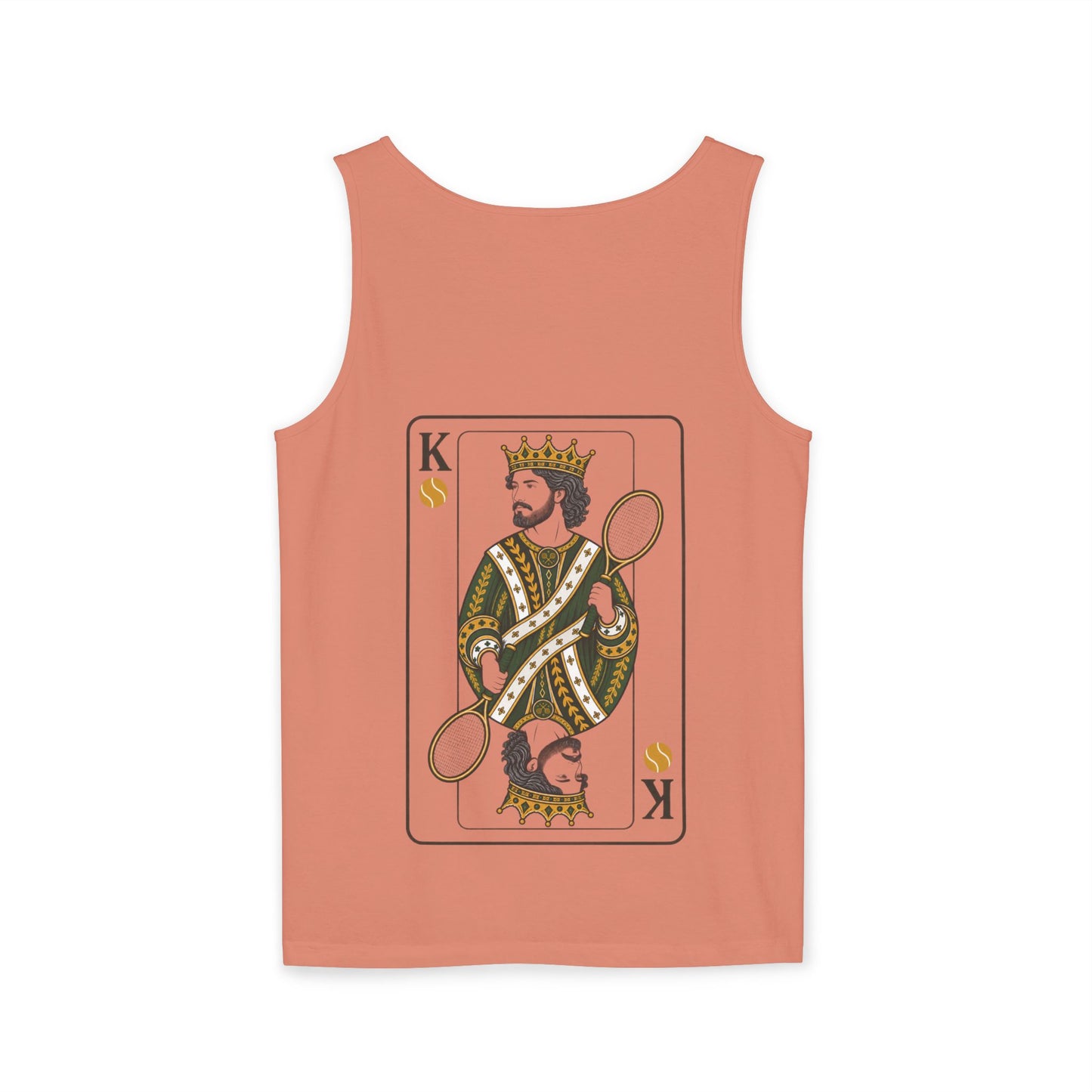 Tennis - King of the Court - Vintage Playing Card - Tank Top — Graphic Tank