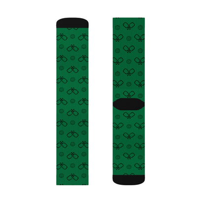 Green Pickleball Sublimation Socks