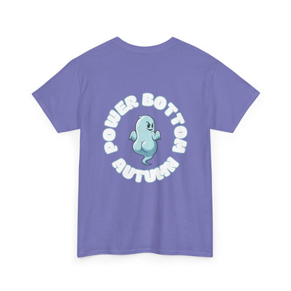 'Power Bottom Autumn' Blue Ghost // Playful Unisex Heavy Cotton Tee