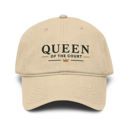 Queen of the Court Washed Baseball Cap — Pickleball or Tennis Player Hat