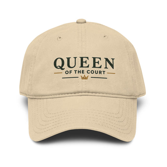 Queen of the Court Washed Baseball Cap — Pickleball or Tennis Player Hat