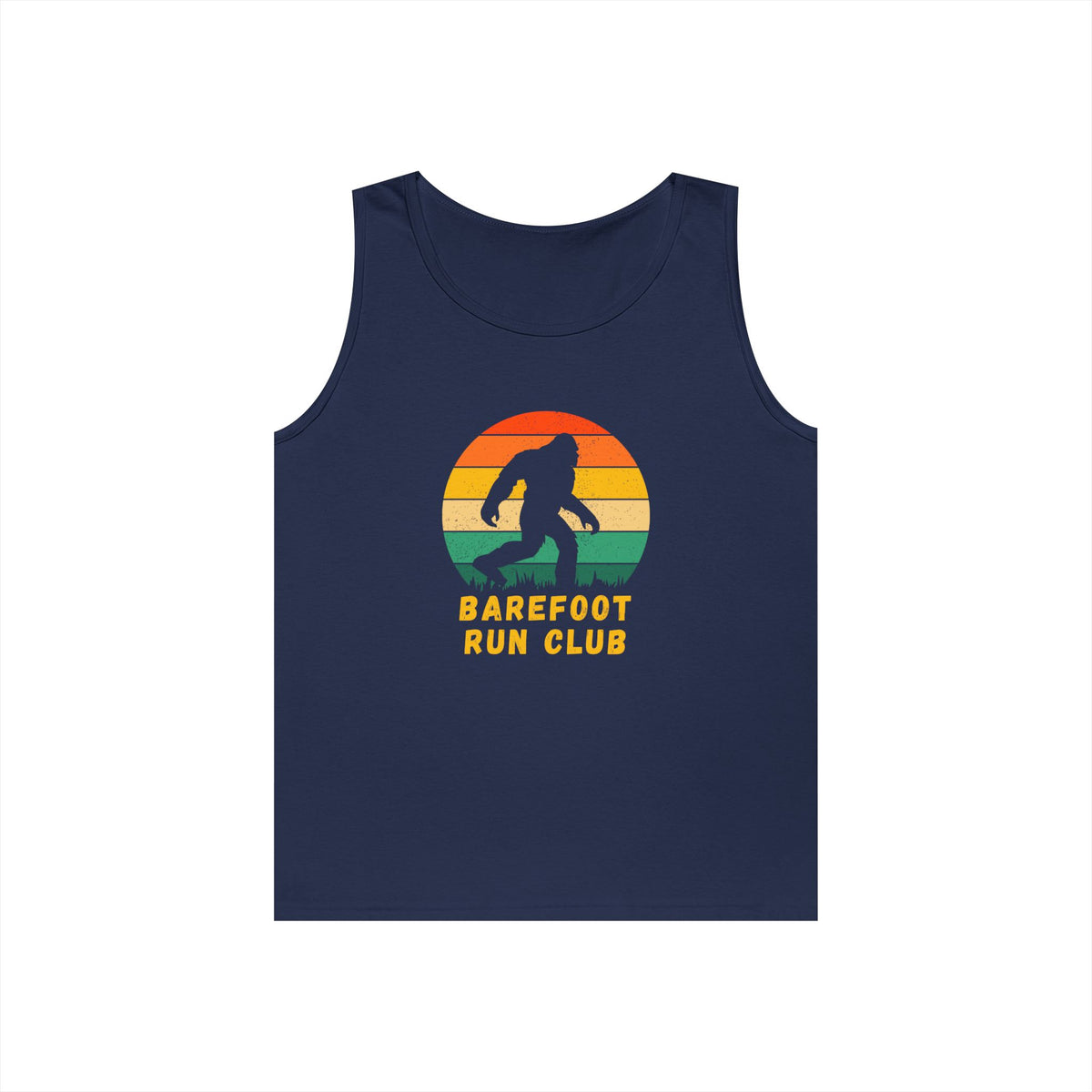 Barefoot Run Club Silhouette //  Unisex Heavy Cotton Tank Top