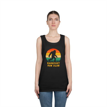 Barefoot Run Club Silhouette //  Unisex Heavy Cotton Tank Top