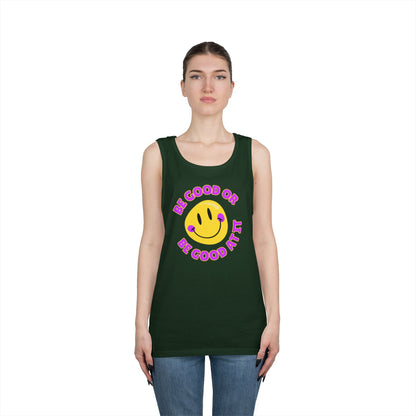 Be Good Or Be Good At It Smiley // Unisex Heavy Cotton Tank Top