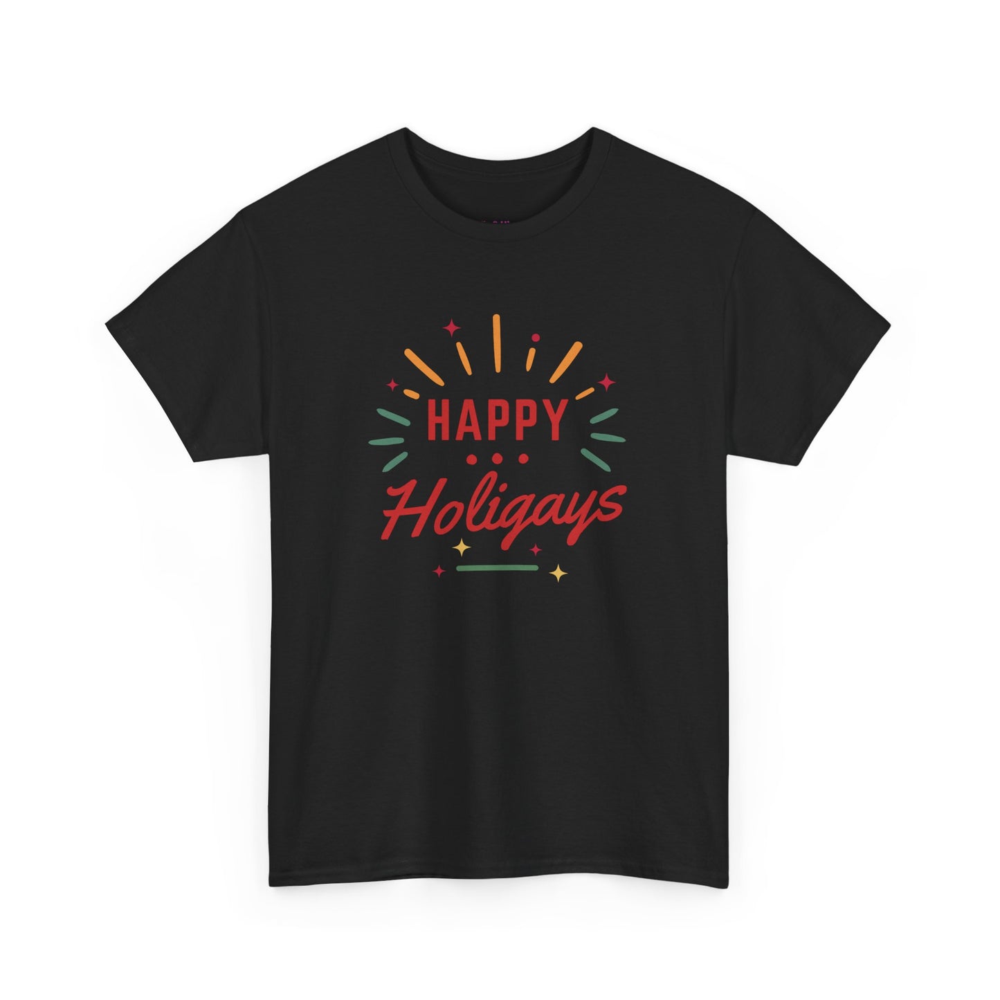 Happy Holigays Simple Unisex Heavy Cotton Tee