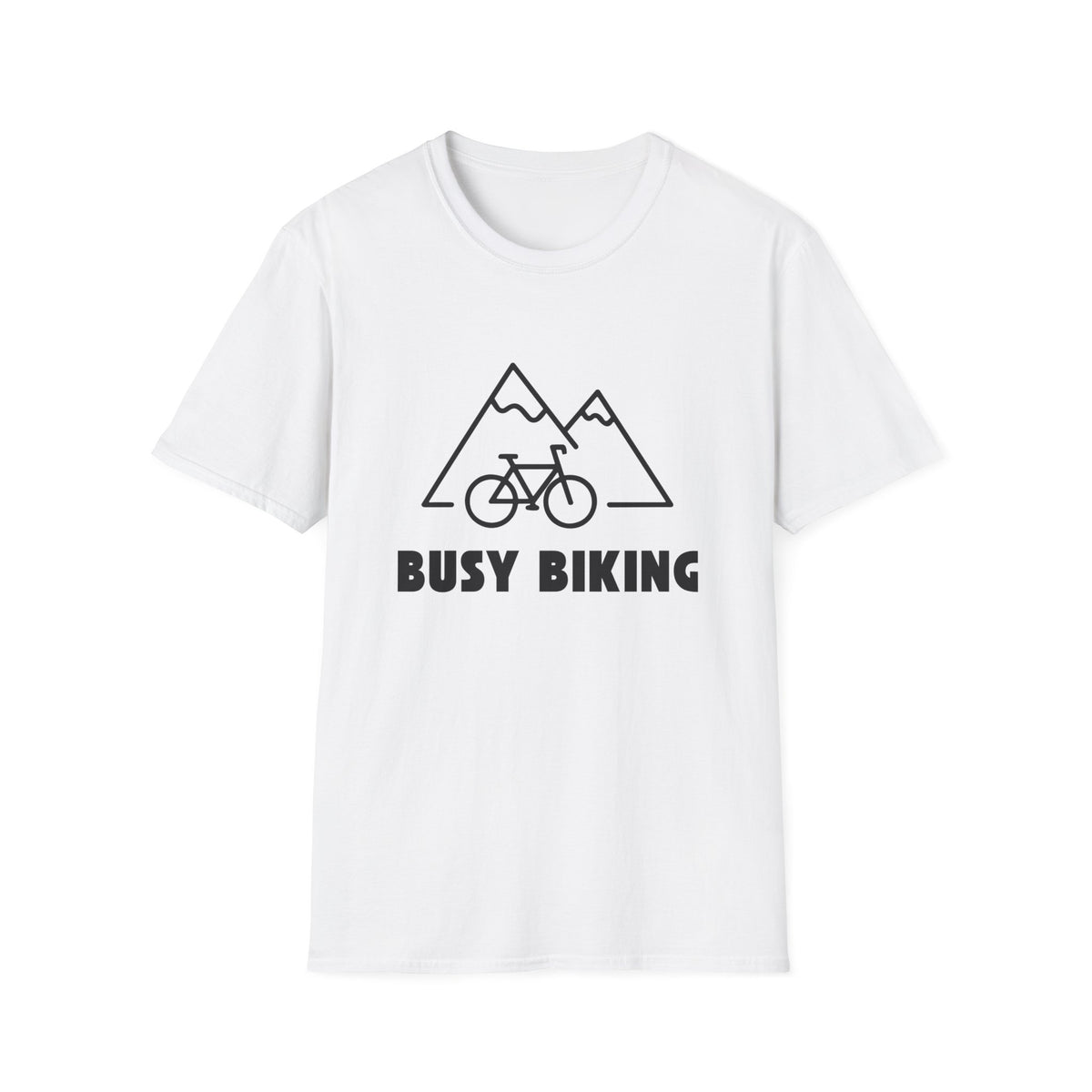 Busy (Mountain) Biking // Unisex Softstyle T-Shirt