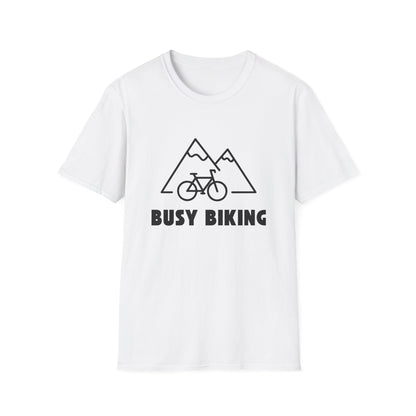 Busy (Mountain) Biking // Unisex Softstyle T-Shirt