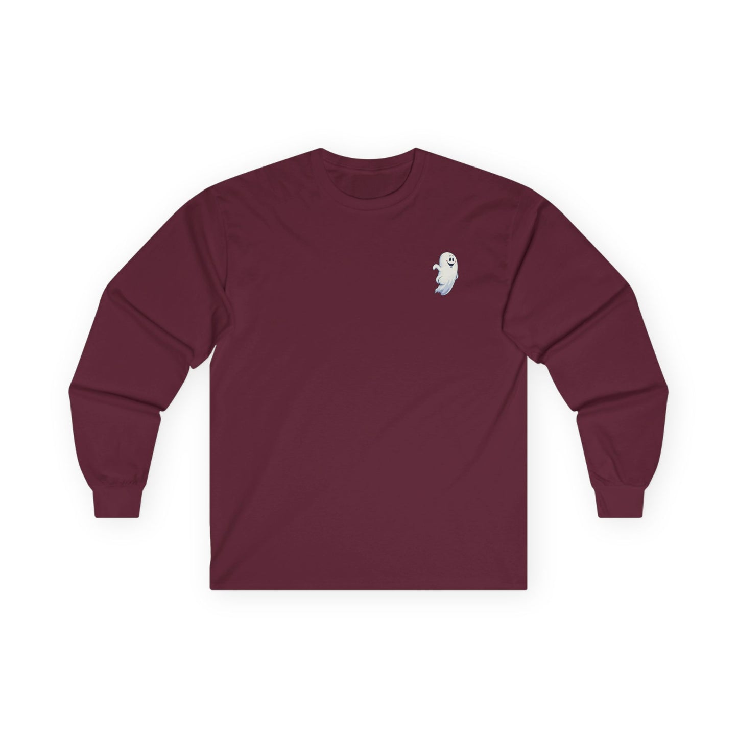 Power Bottom Autumn - White Ghost // Unisex Ghostly Vibes Long Sleeve Tee