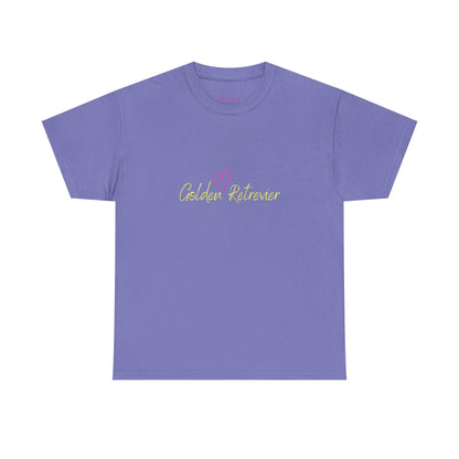 Golden Retriever Woofin' For My Black Cat // Unisex Heavy Cotton Tee - Relationship Dynamics