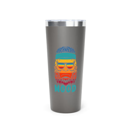 Bigfoot Mood // Copper Vacuum Insulated Tumbler, 22oz - Blue Text