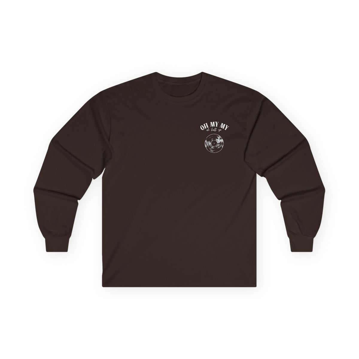 Oh My My - Pocket Placement // Unisex Long Sleeve Tee - Retro Vinyl Graphic