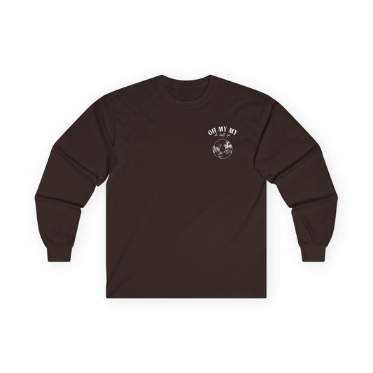 Oh My My - Pocket Placement // Unisex Long Sleeve Tee - Retro Vinyl Graphic