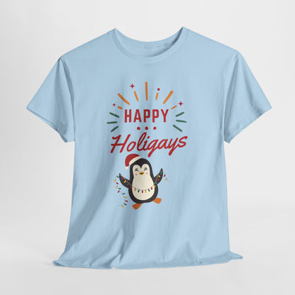 Happy Holigay Penguin Unisex Heavy Cotton Tee