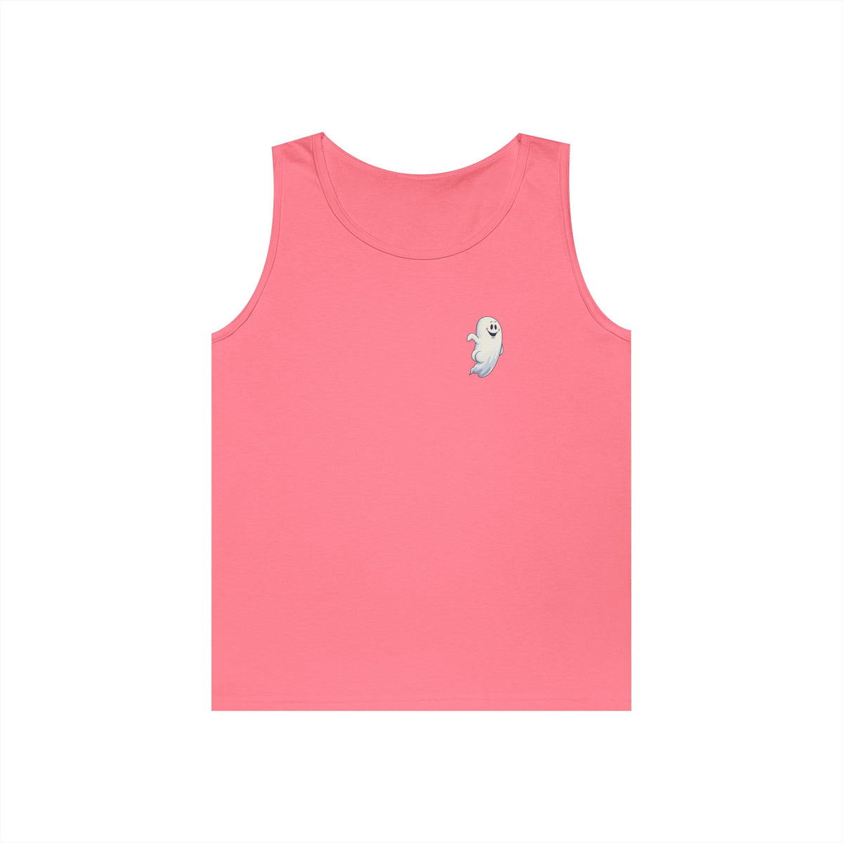 Power Bottom Autumn - White Ghost // Unisex Heavy Cotton Ghost Theme Tank Top - Fall Vibes