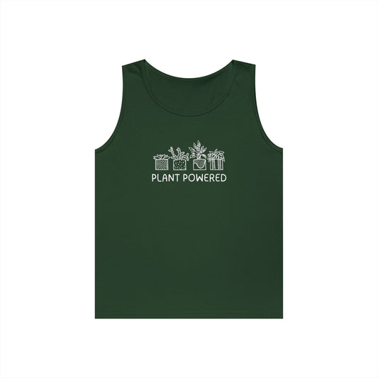 Plant Powered // Unisex Heavy Cotton Tank Top - Eco-Friendly Apparel