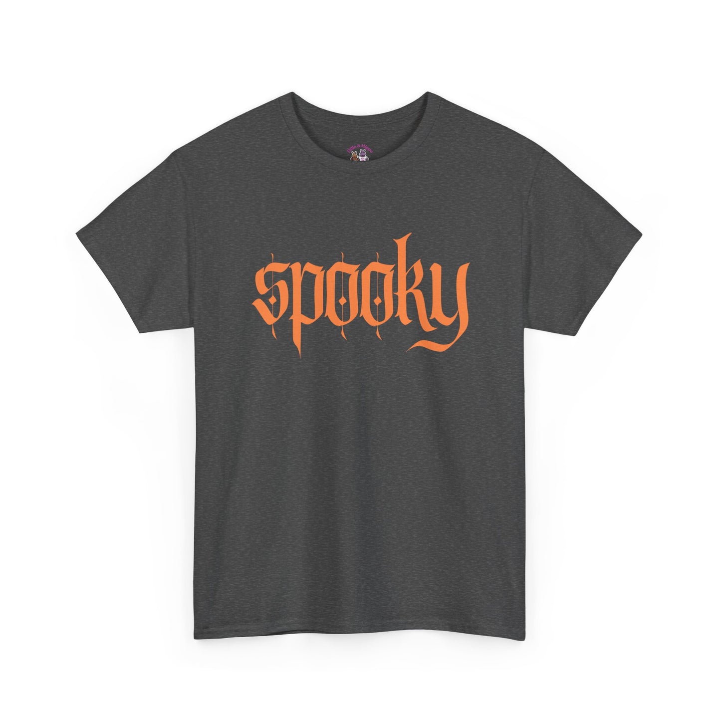 Spooky Unisex Heavy Cotton Tee, Halloween Shirt, Cute Fall T-Shirt, Casual Wear, Gift for Friends, Seasonal Apparel