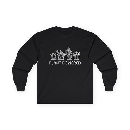 Plant Powered // Unisex Long Sleeve Tee - Eco-Friendly Plant Lovers Shirt