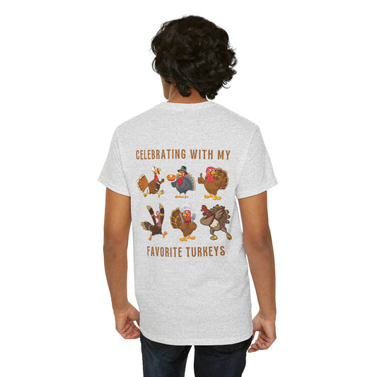 Thanksgiving with My Favorite Turkeys // Unisex Jersey Short Sleeve Tee