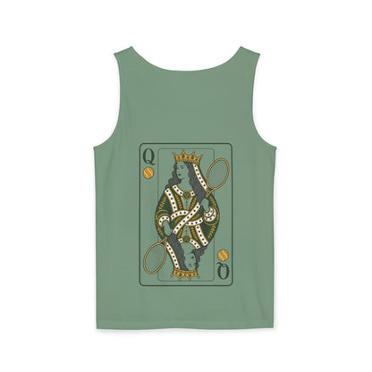 Tennis- Queen of the Court - Vintage Playing Card - Tank Top — Graphic Tank