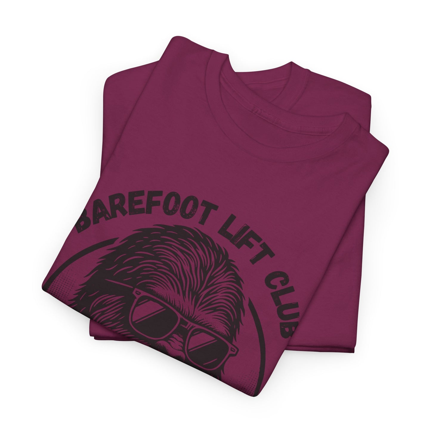 Bigfoot Founding Member of the Barefoot Lift Club // Unisex Heavy Cotton Tee - Founding Member Sasquatch Design