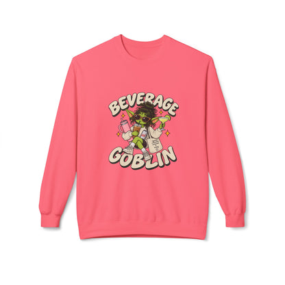 Beverage Goblin T-Shirt — Cute Retro Drink Lover Crew Neck Sweatshirt