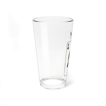 Pickleball - King of the Court - Vintage Playing Card - - 16oz Mixing Glass – Cocktail Shaker Glass or Beer Pint