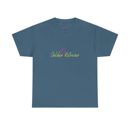 Golden Retriever Woofin' For My Black Cat // Unisex Heavy Cotton Tee - Relationship Dynamics