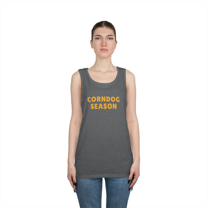 Corndog Season Unisex Heavy Cotton Tank Top - Fun Summer Apparel