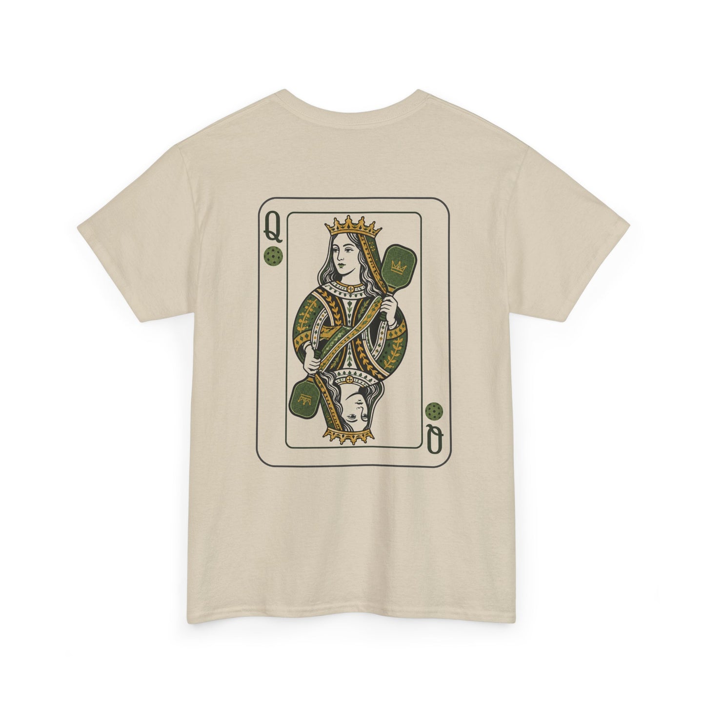 Pickleball - Queen of the Court - Vintage Playing Card Graphic T-Shirt
