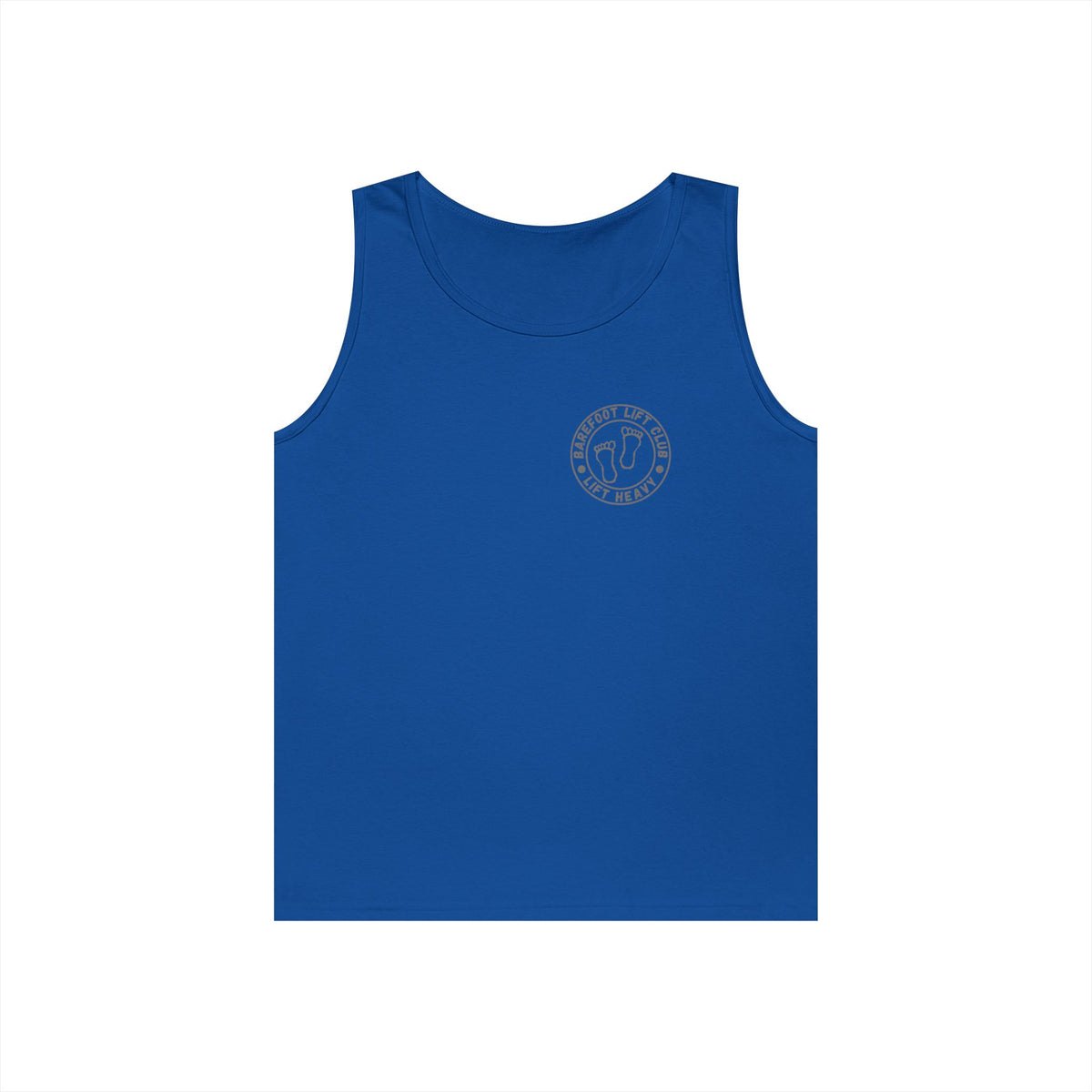 Barefoot Lift Club // Bigfoot Founding Member // Double Sided Unisex Heavy Cotton Tank Top